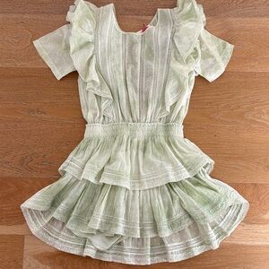 Loveshackfancy Petite Green Ruffled Dress